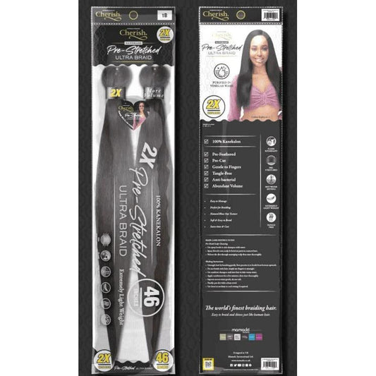 Cherish Pre Stretched Ultra Braid 2x Pack 46'' - synthetic hair